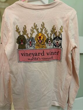 Vineyard Vines Light Pink Long-Sleeve Graphic Tee for Kids